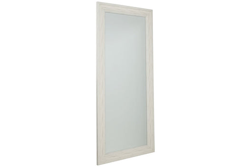 Jacee Antique White Floor Mirror - Gate FurnitureMirror