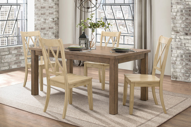 Janina Natural/Buttermilk Dining Set - Gate FurnitureDining Room Set