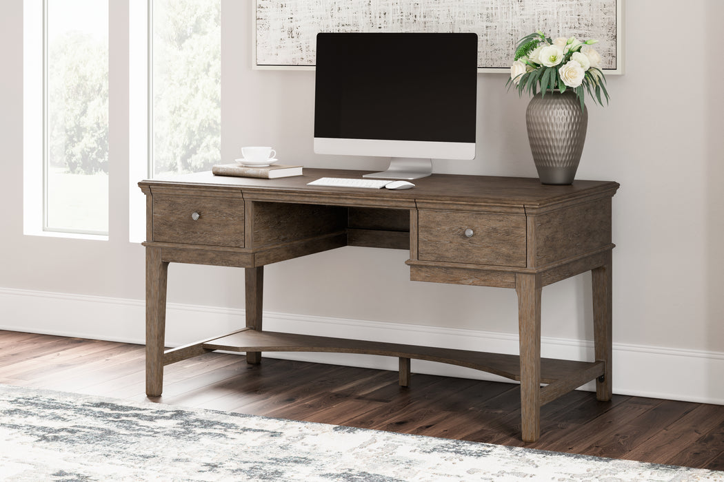 Janismore Home Office Storage Leg Desk - H776-26 - Gate Furniture