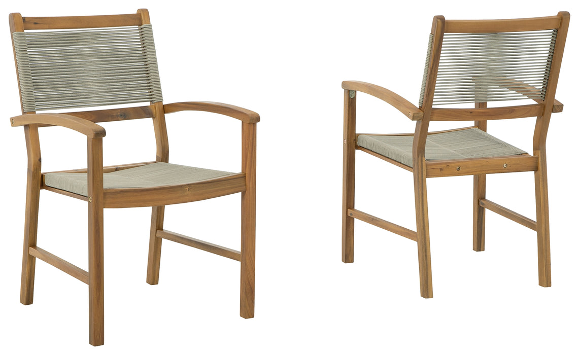 Janiyah Outdoor Dining Arm Chair (Set of 2) - P407-602A - Gate Furniture