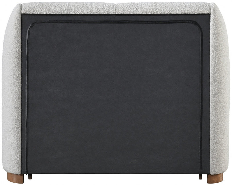 Jardin Boucle Fabric Twin Bed (3 Boxes) Cream - Gate FurnitureTwin Bed