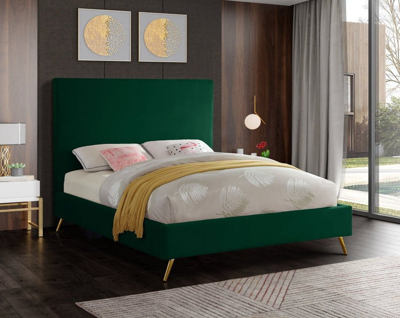 Jasmine Velvet King Bed Green - Gate FurnitureKing Bed