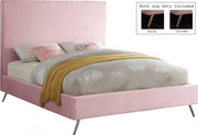 Jasmine Velvet King Bed Pink - Gate FurnitureKing Bed