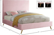 Jasmine Velvet King Bed Pink - Gate FurnitureKing Bed