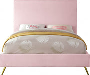 Jasmine Velvet King Bed Pink - Gate FurnitureKing Bed