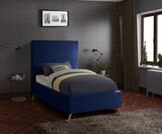 Jasmine Velvet Twin Bed Blue - Gate FurnitureTwin Bed