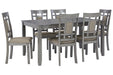 Jayemyer Charcoal Gray Dining Table and Chairs (Set of 7) - D368-425 - Gate Furniture