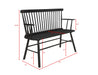 Jerimiah Spindleback Black Bench - 4185-BENCH-BK - Gate Furniture
