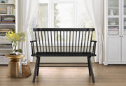 Jerimiah Spindleback Black Bench - Gate FurnitureAccent Bench