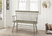 Jerimiah Spindleback Grey Bench - Gate FurnitureAccent Bench