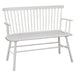 Jerimiah Spindleback White Bench - 4185-BENCH-WH - Gate Furniture