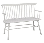 Jerimiah Spindleback White Bench - Gate FurnitureAccent Bench