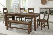 Jerrick Burnished Brown Dining Set - Gate FurnitureDining Room Set