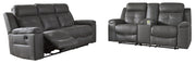 Jesolo Dark Gray Reclining Living Room Set - Gate FurnitureLiving Room Set
