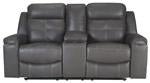 Jesolo Dark Gray Reclining Loveseat with Console - Gate FurnitureLoveseat