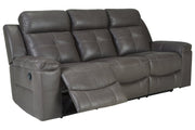 Jesolo Dark Gray Reclining Sofa - Gate FurnitureReclining Sofa