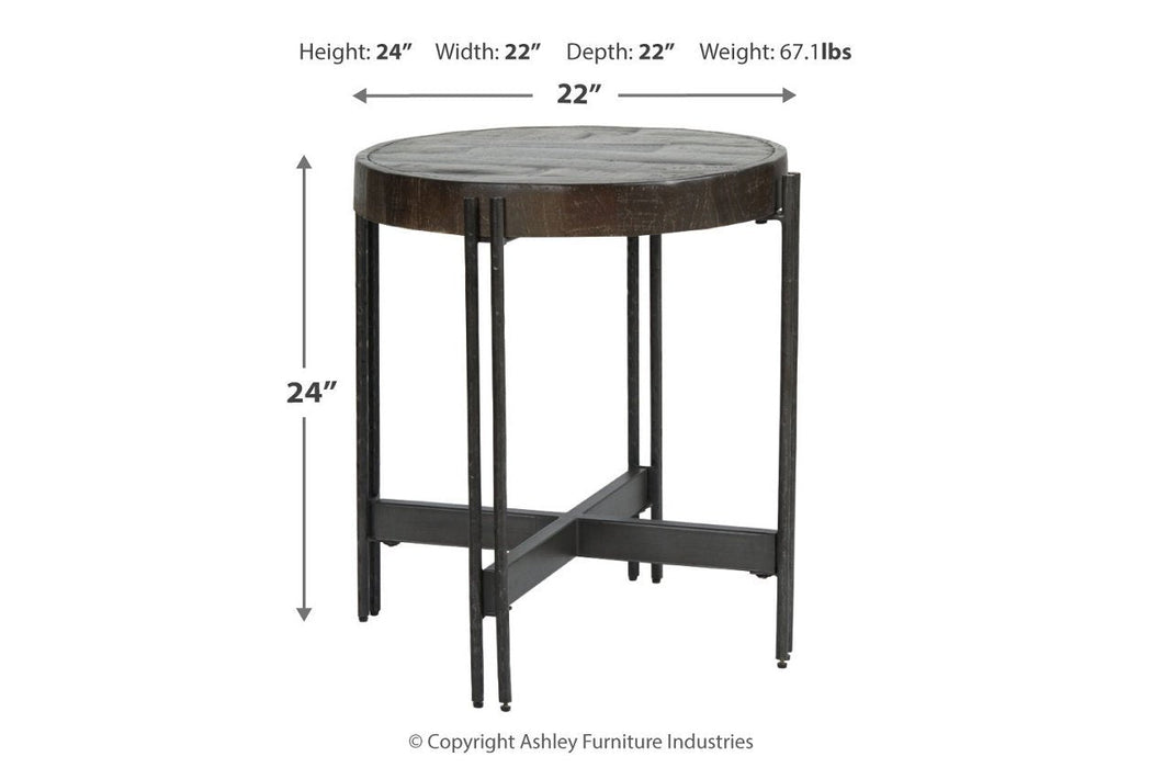 Signature Design by Ashley Josslett Contemporary End Table, Metallic ＆  Black その他テーブル