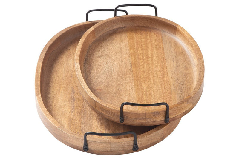 Jocelyne Brown/Black Tray (Set of 2) - Gate FurnitureTray