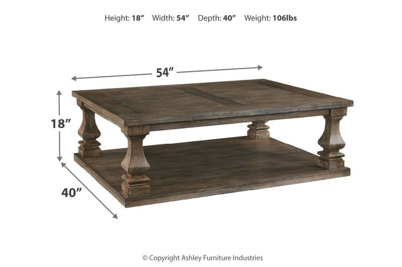 Johnelle Gray Coffee Table - Gate FurnitureCoffee Table