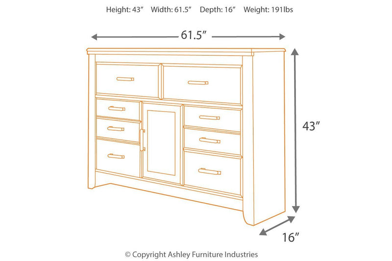 Juararo Dark Brown Dresser - Gate FurnitureDresser