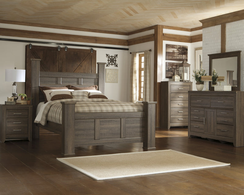 Juararo Dark Brown Poster Bedroom Set - Gate FurnitureBedroom Set