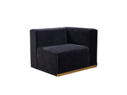 Juliana Black Velvet 4 - Piece Sectional - Gate FurnitureSectional