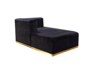 Juliana Black Velvet 4 - Piece Sectional - Gate FurnitureSectional