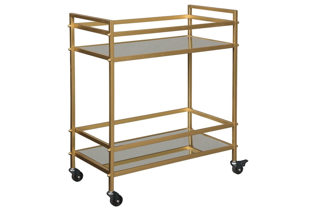 Kailman Gold Finish Bar Cart - A4000095 - Gate Furniture