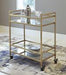 Kailman Gold Finish Bar Cart - A4000095 - Gate Furniture