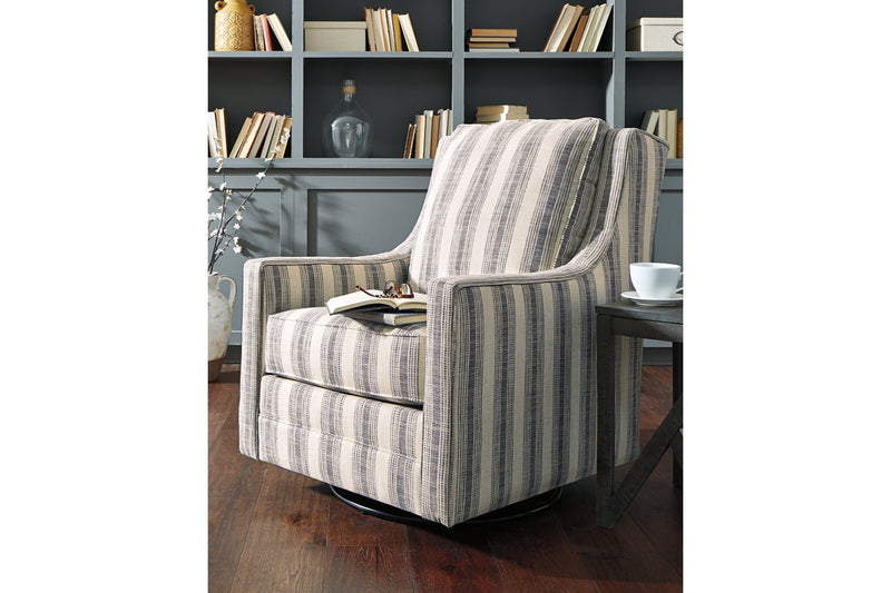 Kambria Ivory/Black Accent Chair - Gate FurnitureAccent Chair
