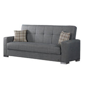Kansas 89 in. Convertible Sleeper Sofa in Gray with Storage - Gate FurnitureSleeper Sofa