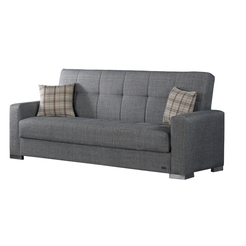 Kansas 89 in. Convertible Sleeper Sofa in Gray with Storage - Gate FurnitureSleeper Sofa