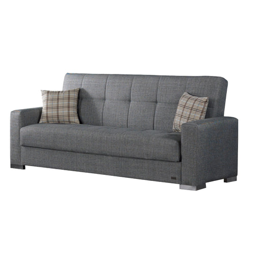 Kansas 89 in. Convertible Sleeper Sofa in Gray with Storage - Gate FurnitureSleeper Sofa