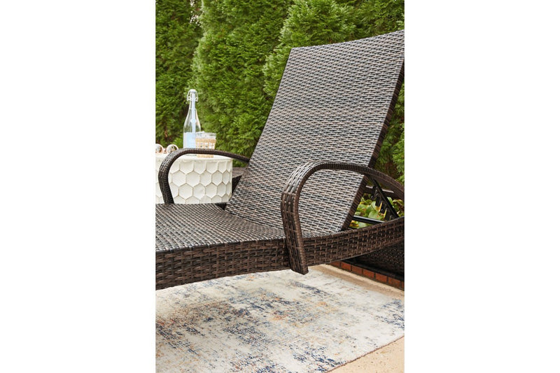Kantana Brown Chaise Lounge (set of 2) - Gate FurnitureLounge Chair