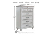 Kanwyn Whitewash Chest of Drawers - Gate FurnitureChest