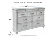 Kanwyn Whitewash Dresser - Gate FurnitureDresser