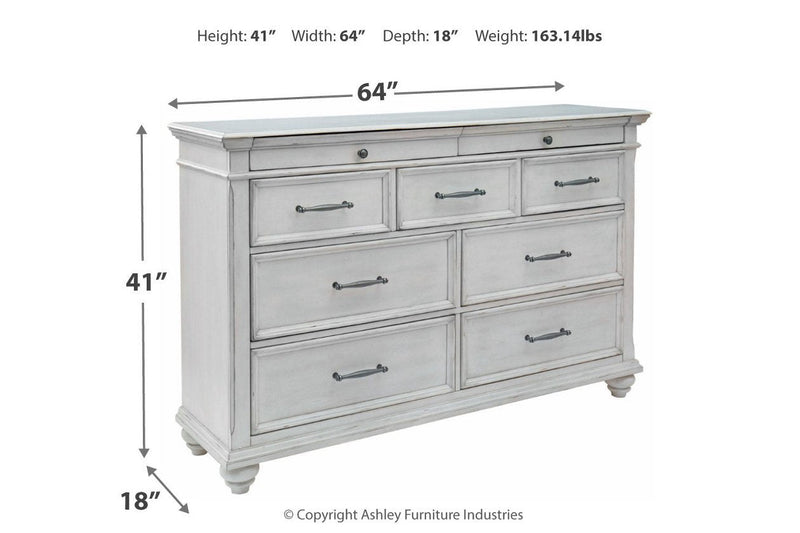 Kanwyn Whitewash Dresser - Gate FurnitureDresser