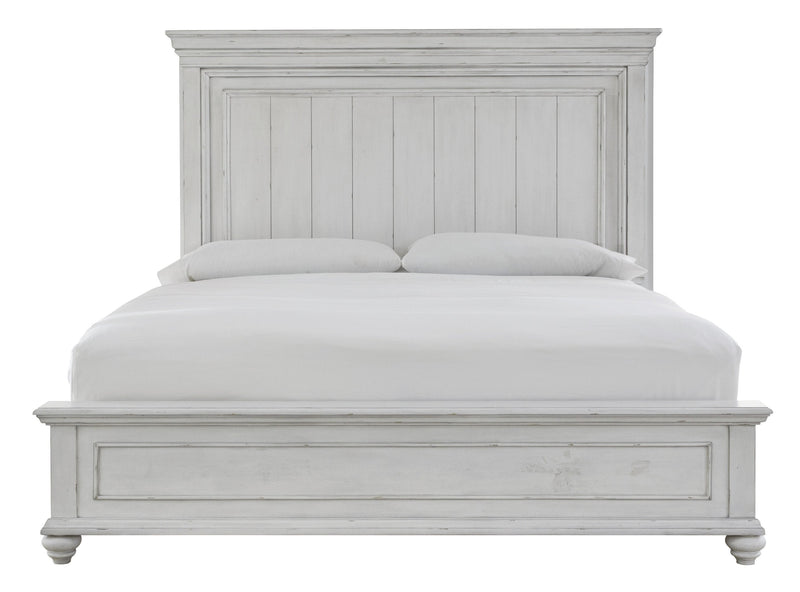 Kanwyn Whitewash King Panel Bed - Gate FurnitureKing Bed
