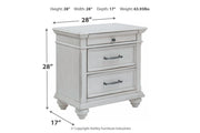 Kanwyn Whitewash Nightstand - Gate FurnitureNightstand