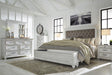 Kanwyn Whitewash Upholstered Storage Bedroom Set - Gate Furniture