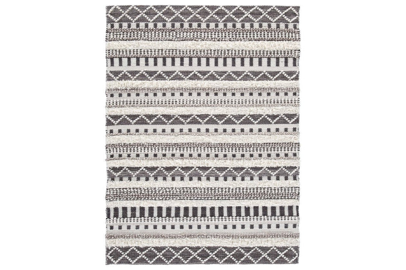 Karalee Ivory/Brown 5' x 7' Rug - Gate FurnitureRugs