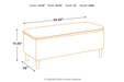 Kaviton Gray Accent Storage Bench - A3000124 - Gate Furniture
