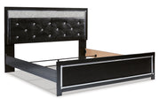 Kaydell Black King Upholstered Panel Bed - Gate FurnitureKing Bed