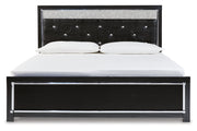 Kaydell Black King Upholstered Panel Bed - Gate FurnitureKing Bed