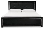 Kaydell Black King Upholstered Panel Bed - Gate FurnitureKing Bed