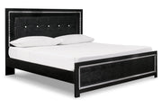 Kaydell Black King Upholstered Panel Bed - Gate FurnitureKing Bed