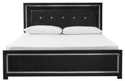 Kaydell Black LED King Panel Bed - Gate FurnitureKing Bed