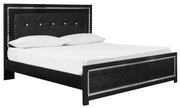 Kaydell Black LED King Platform Bed - Gate FurnitureKing Bed