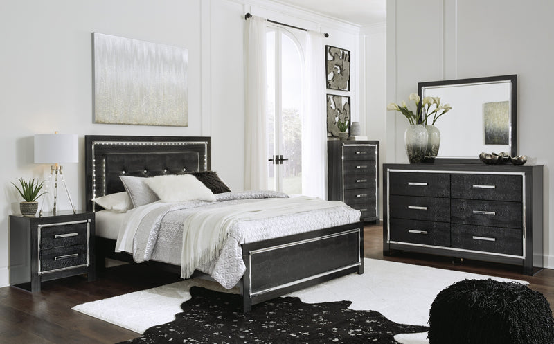 Kaydell Black LED Panel Bedroom Set - Gate FurnitureBedroom Set