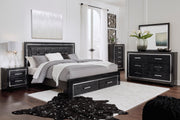 Kaydell Black LED Storage Platfom Bedroom Set - Gate FurnitureBedroom Set